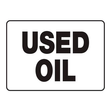 Accuform Accuform Chemicals & HazMat Sign, Used Oil, 10inW x 7inH, Plastic MCHL517VP